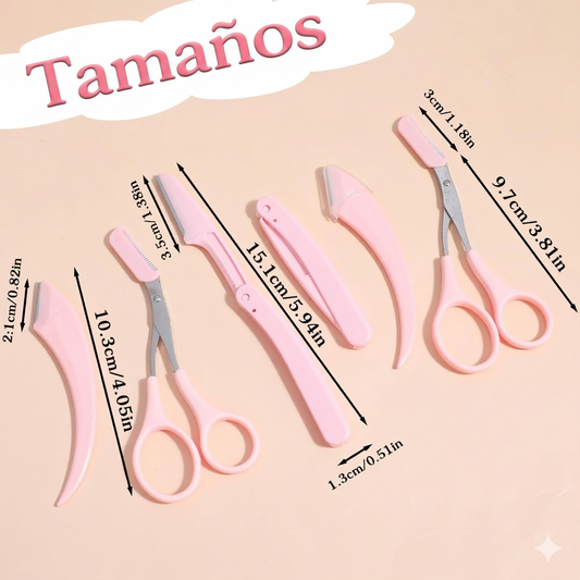 Set de Tijeras para Cejas 3 en 1 – Precisión y Estilo